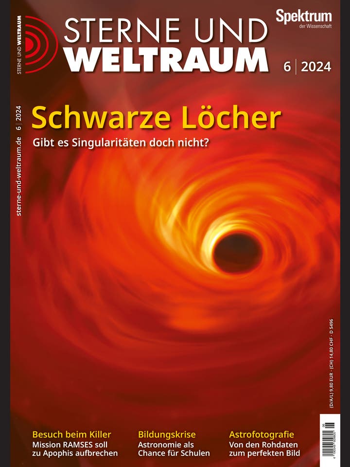 Sterne und Weltraum - 6/2024 - Schwarze Löcher – Gibt es Singularitäten doch nicht?