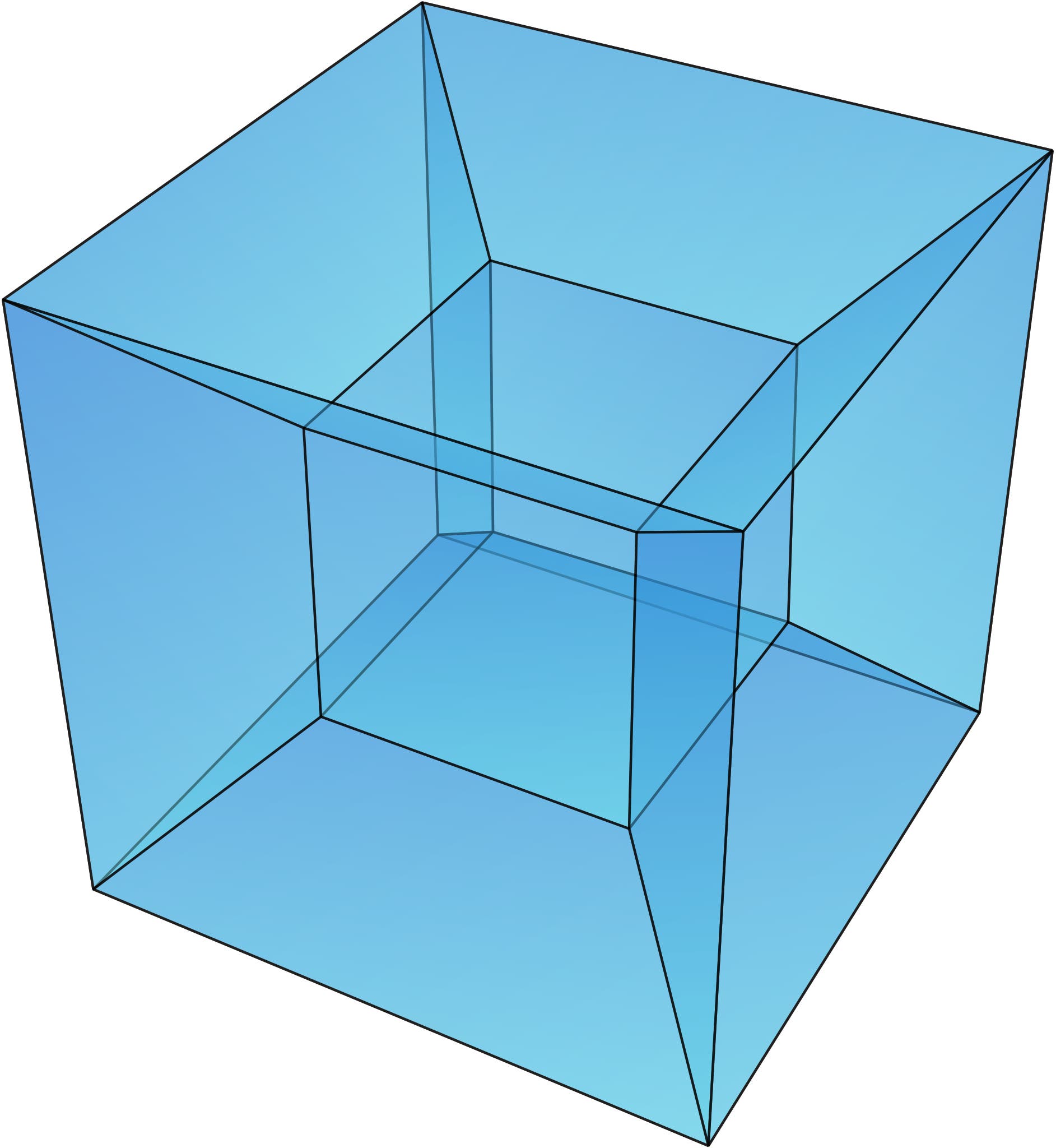 Hyperwürfel, vierdimensionaler Würfel, Tesserakt