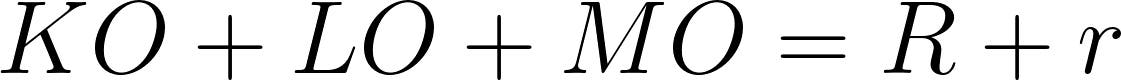 Der Satz von Carnot besagt, wie in einem Dreieck der Umkreis- und Inkreisradius sowie die Abstände des Umkreismittelpunkts von den Dreiecksseiten in Beziehung stehen.