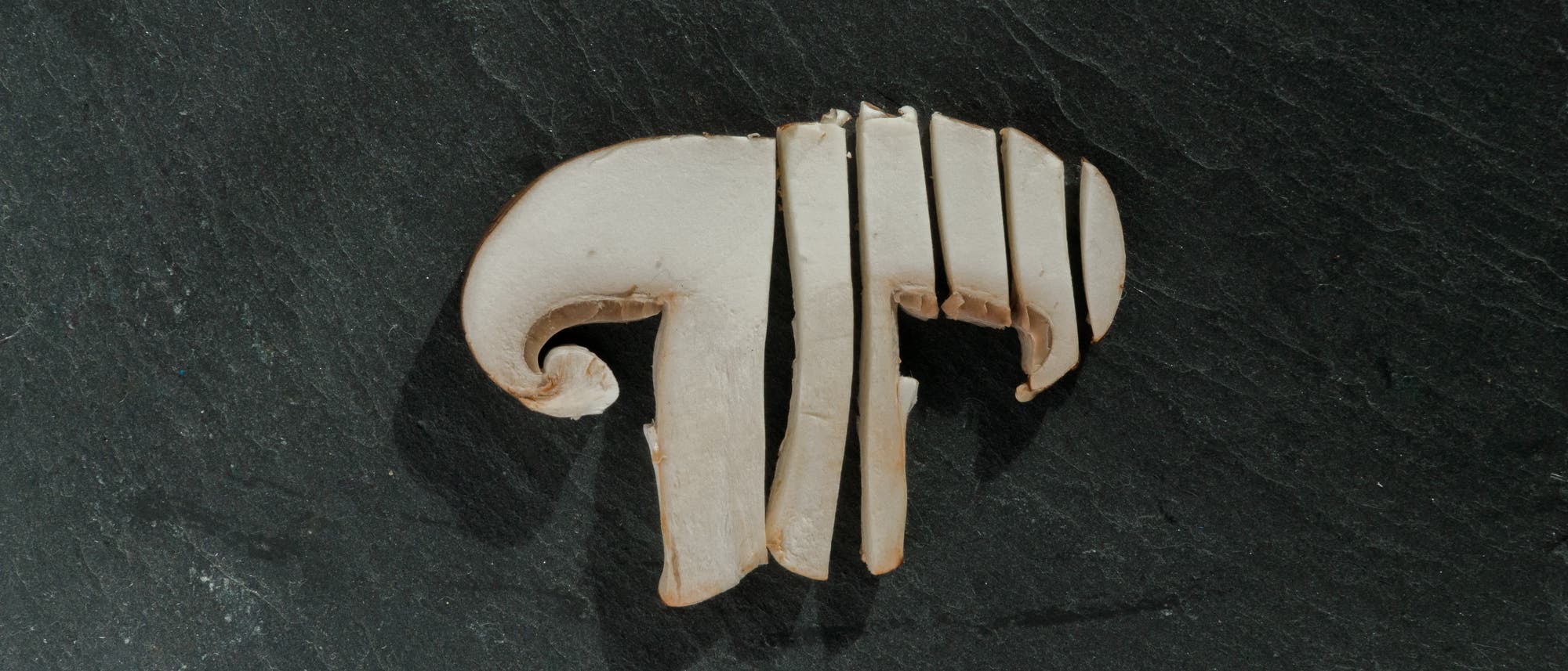 Champignon in Streifen