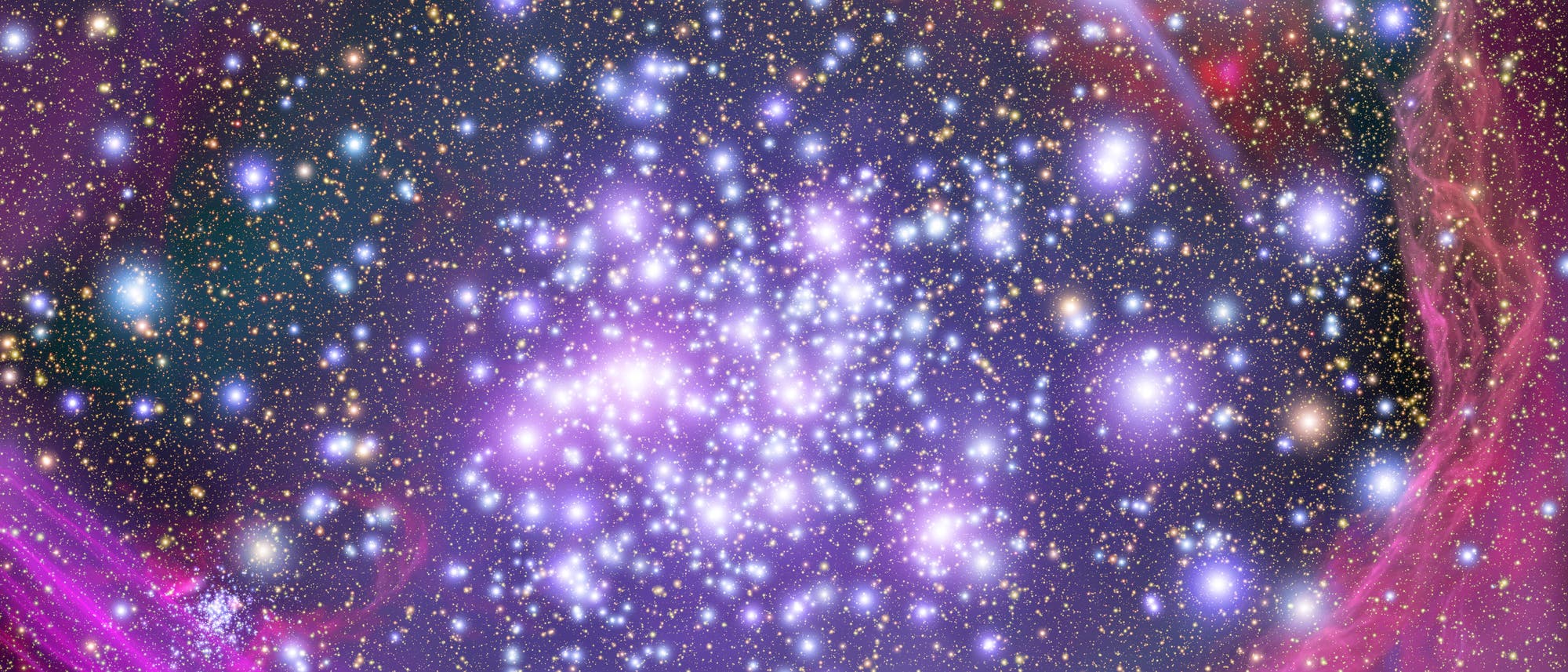 Arches-Cluster (künstlerische Darstellung) Arches-Cluster (künstlerische Darstellung)