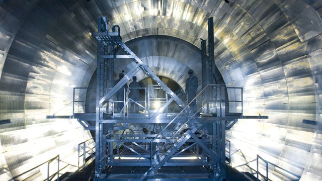 Blick in den Neutrino-Detektor KATRIN