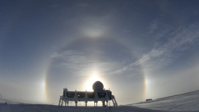 Sonnenhalo über dem Brocken