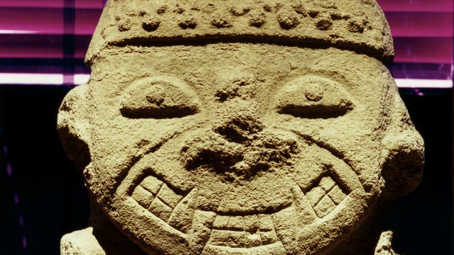 Steinfigur der San Agustín-Kultur in Berlin