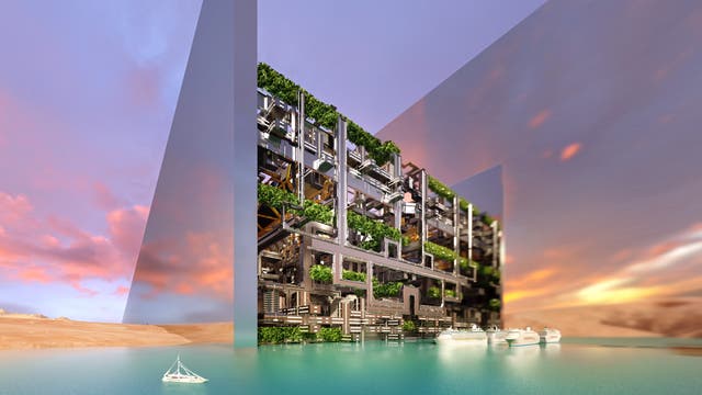 Futuristische Planstadt in Saudi-Arabien