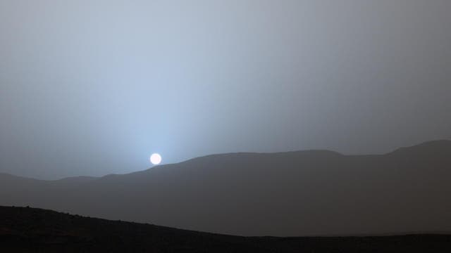 Sonnuntergang auf dem Mars