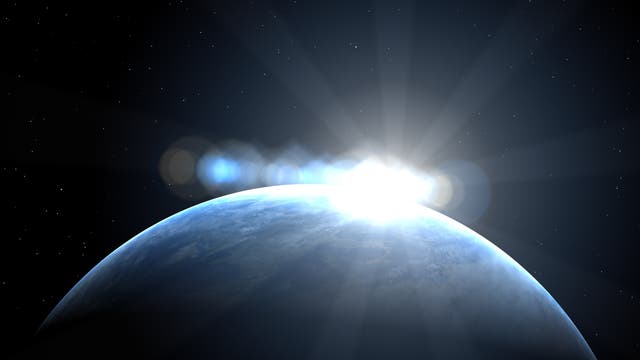 Der Planet Erde aus dem All betrachtet