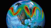Wellenbewegung des zirkumpolaren Jetstreams, Computersimulation vom Goddard Space Flight Center der NASA
