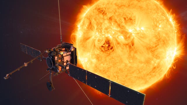Künsterische Darstellung der Raumsonde Solar Orbiter